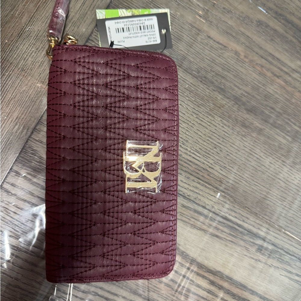 Badgley Mischka Burgundy Clutch